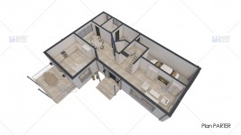 Proiect casa cu mansarda (220 mp) - Kira